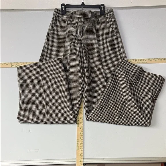 FENDI - Men's Houndstooth Pants in Black and White/Tan Size 40 or W28”/L33”